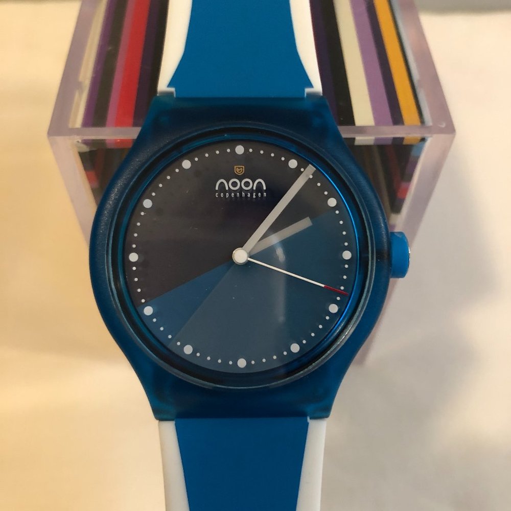 Unisex Noon "Kolors"  Watch in Blue, White and Grey